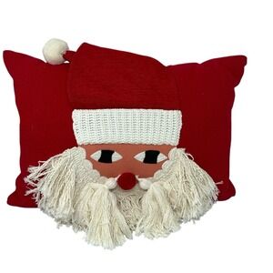 Opalhouse Target by Jungalow Santa Christmas‎ Throw Pillow 14"x 20" 3-D Red